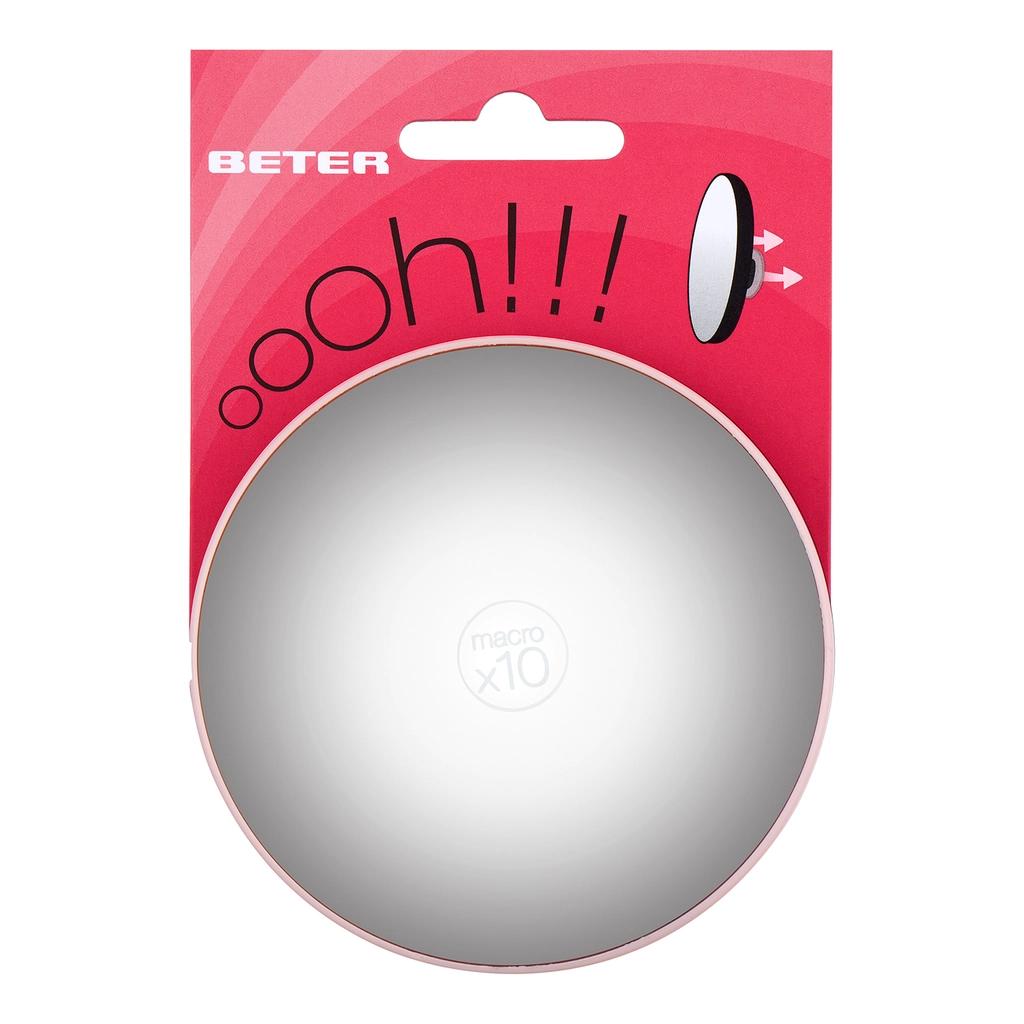 Beter 10x Magnifying Suction Cup Mirror for Precise Grooming by Beauty Care Bag
