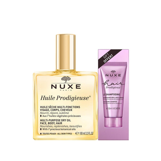Nuxe Huile Prodigieuse Multi-Purpose Dry Oil Hair Care Gift Set by Beauty Care Bag