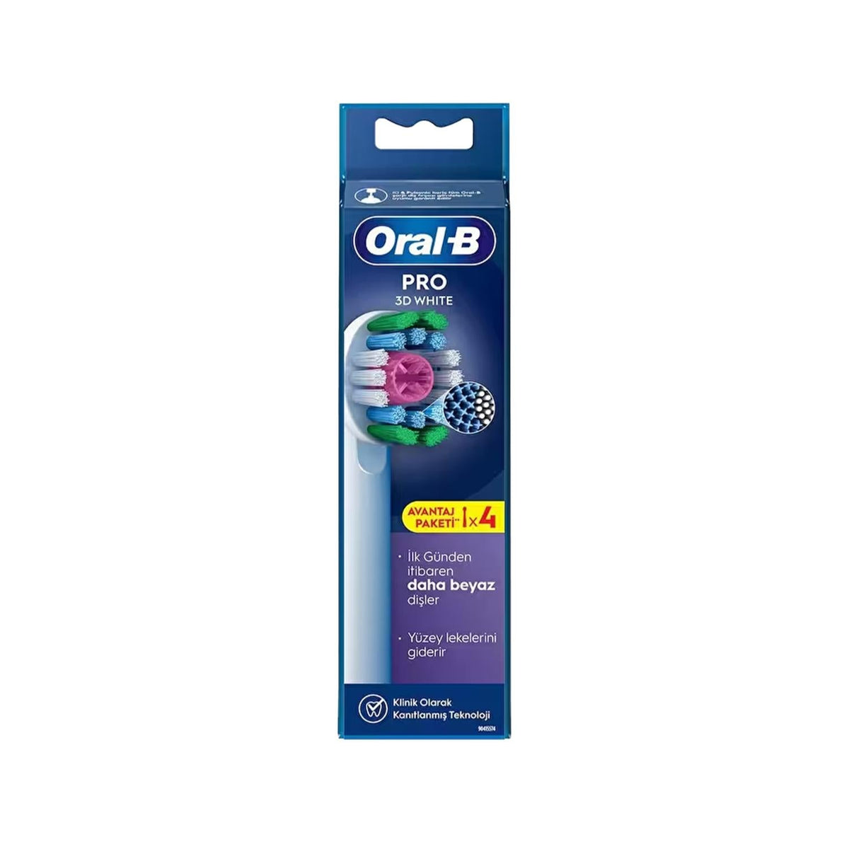 Oral-B Pro 3D White X-Filament Replacement Toothbrush Heads (4 Pack) - Compatible with Oral-B Electric Toothbrush Handles by Beauty Care Bag