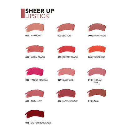 Flormar Sheer Up Baby Girl: Moisturizing Semi-Transparent Rose Lipstick for Natural, Glossy Lips - Hydrating, Lightweight Formula by Beauty Care Bag