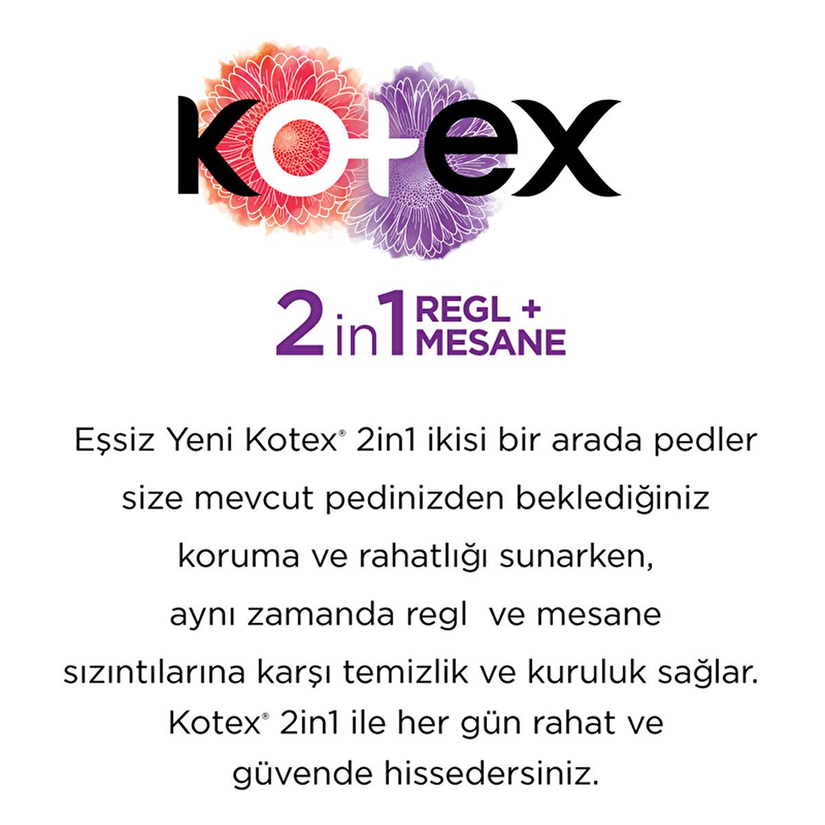 Kotex 2in1 Sanitary Pads - 22 Count - Protection for Menstruation & Bladder Leakage by Beauty Care Bag