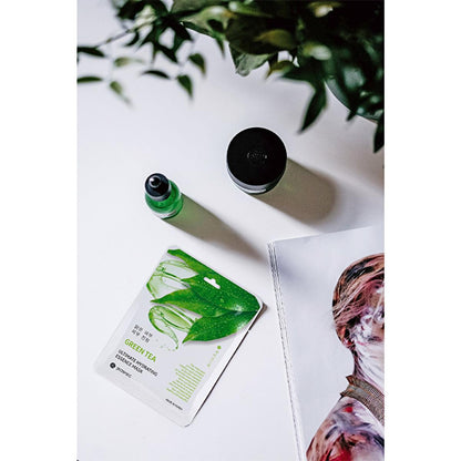JKosmec Hydrating Green Tea Face Mask - Moisturizing & Toner for All Skin Types | 25 ml by Beauty Care Bag