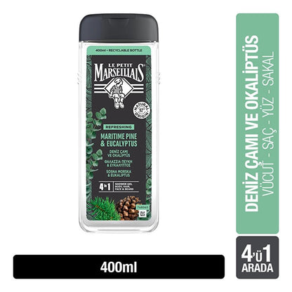 Le Petit Marseillais sea pine and eucalyptus shower gel, 400ml