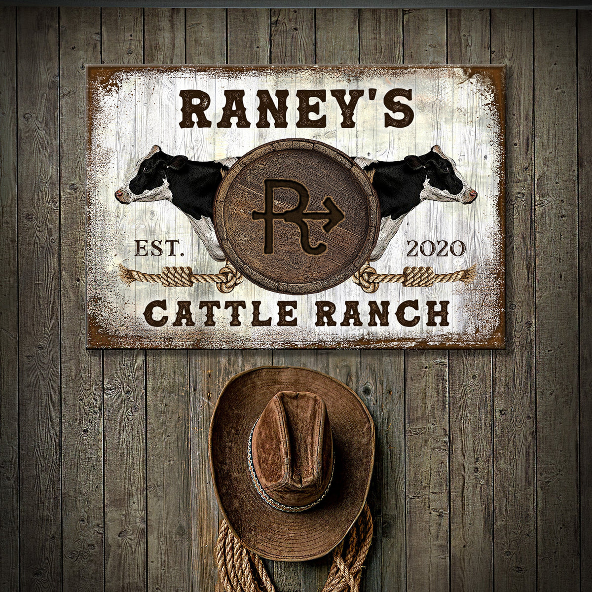 Cattle Brand - Holstein Sign by Tailored Canvases