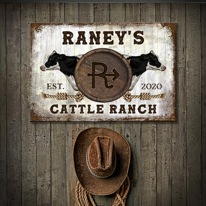 Cattle Brand - Holstein Sign by Tailored Canvases