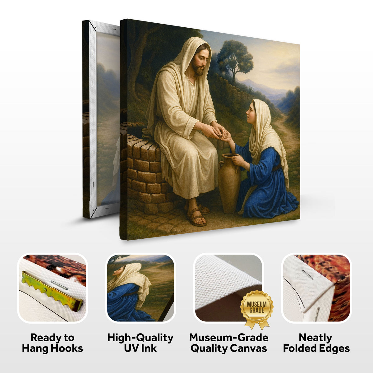 Samaritan at the Well Faith Wall Art by Tailored Canvases