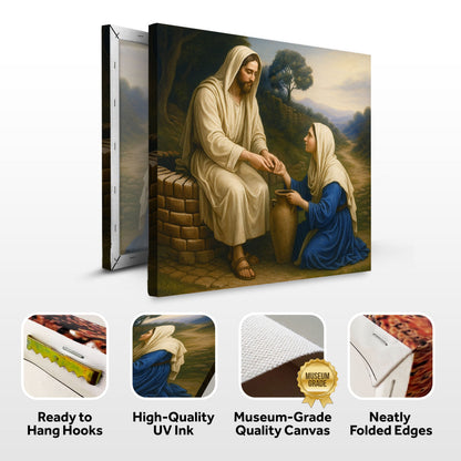 Samaritan at the Well Faith Wall Art by Tailored Canvases