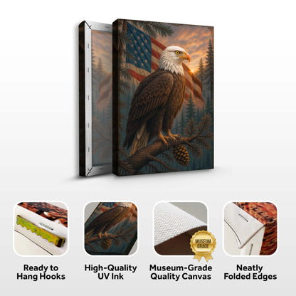 Sentinel of the Pines Eagle Wall Art by Tailored Canvases