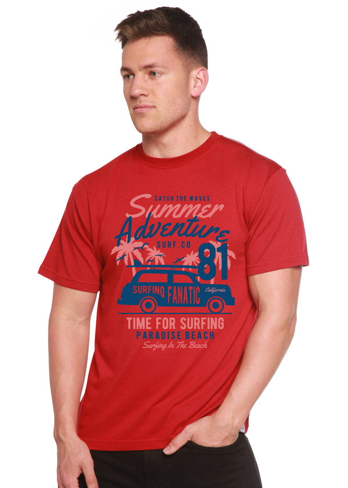 Summer Adventure men's bamboo graphic T-shirt – view 7