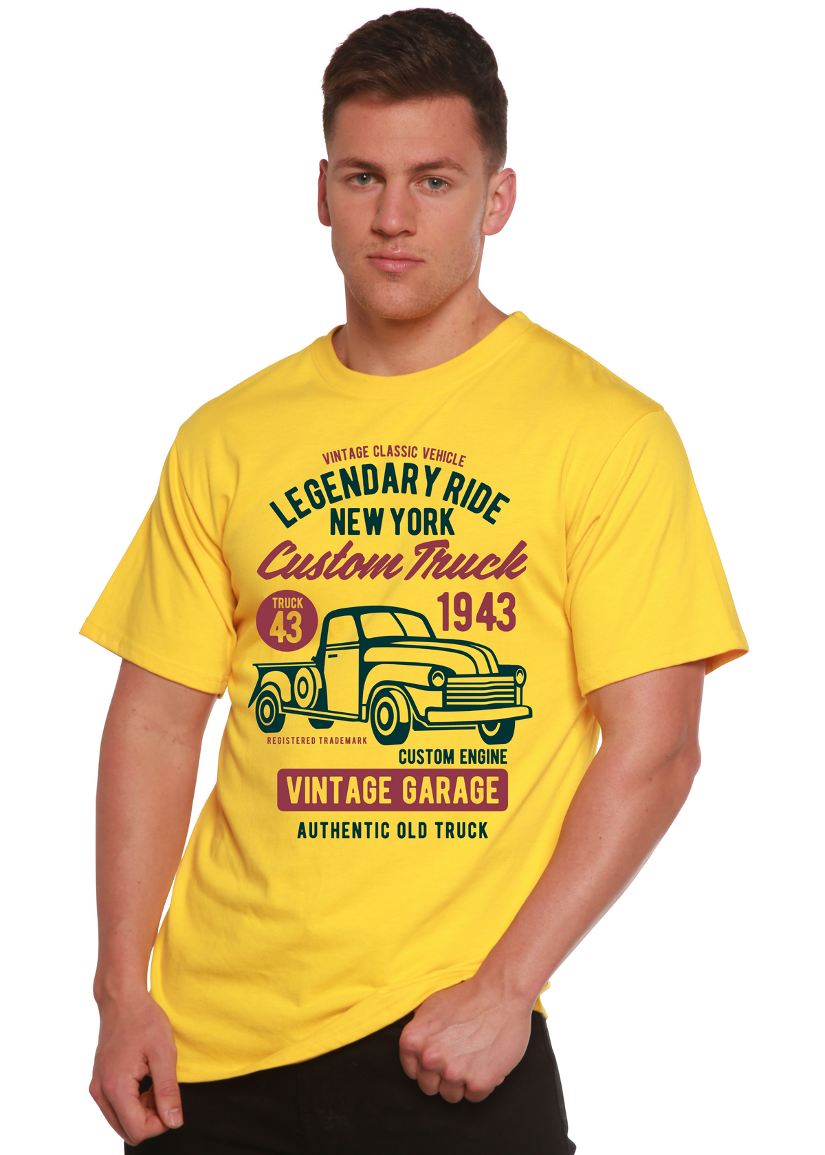 Legendary Ride Custom Truck men's bamboo graphic T-shirt – view 4