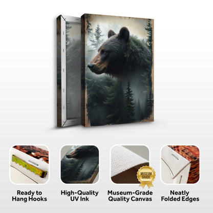 Black Bear Exposure Wall Art by Tailored Canvases