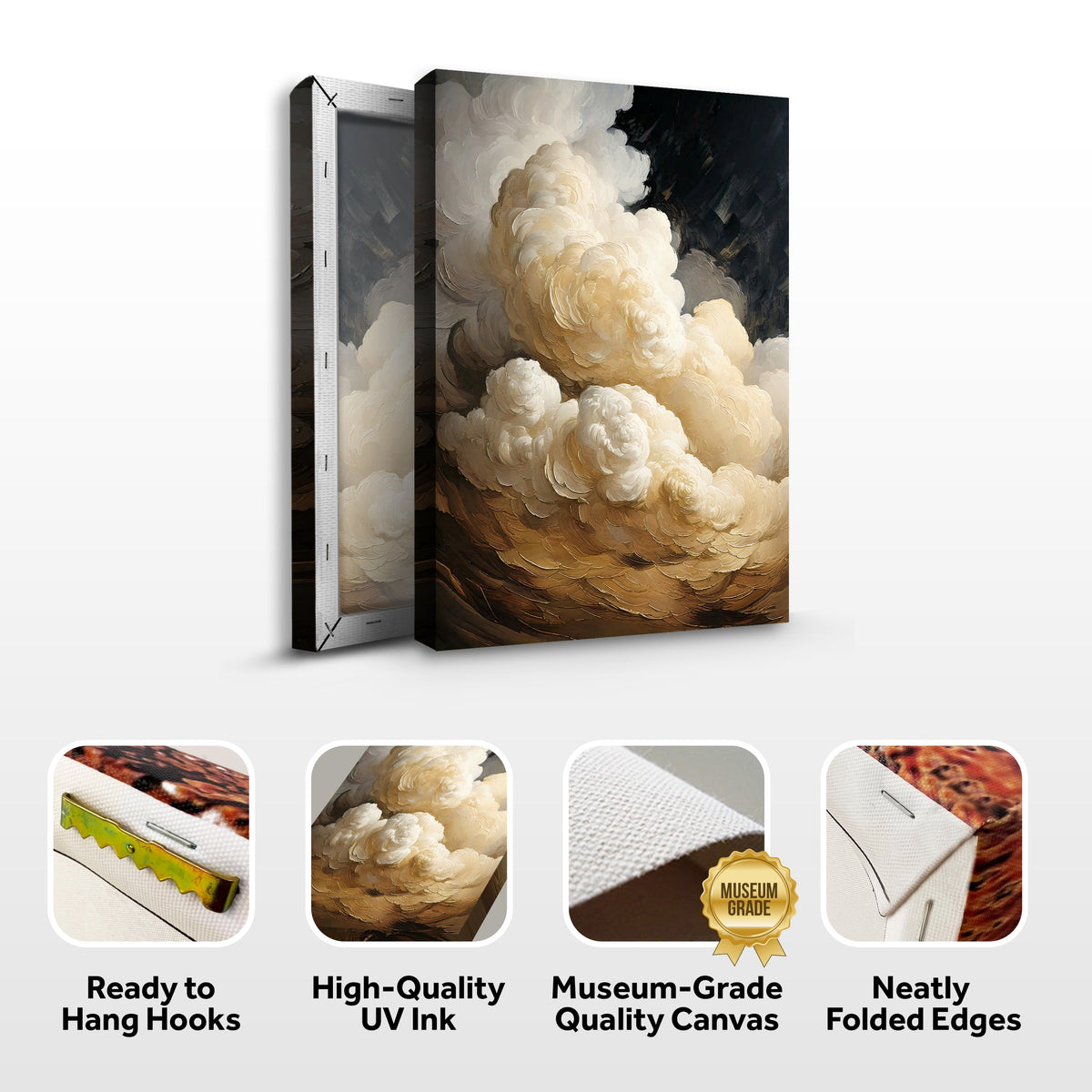 Beige Cloud Abstract Wall Art by Tailored Canvases