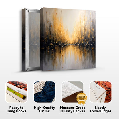 Golden Reflections Abstract Wall Art by Tailored Canvases