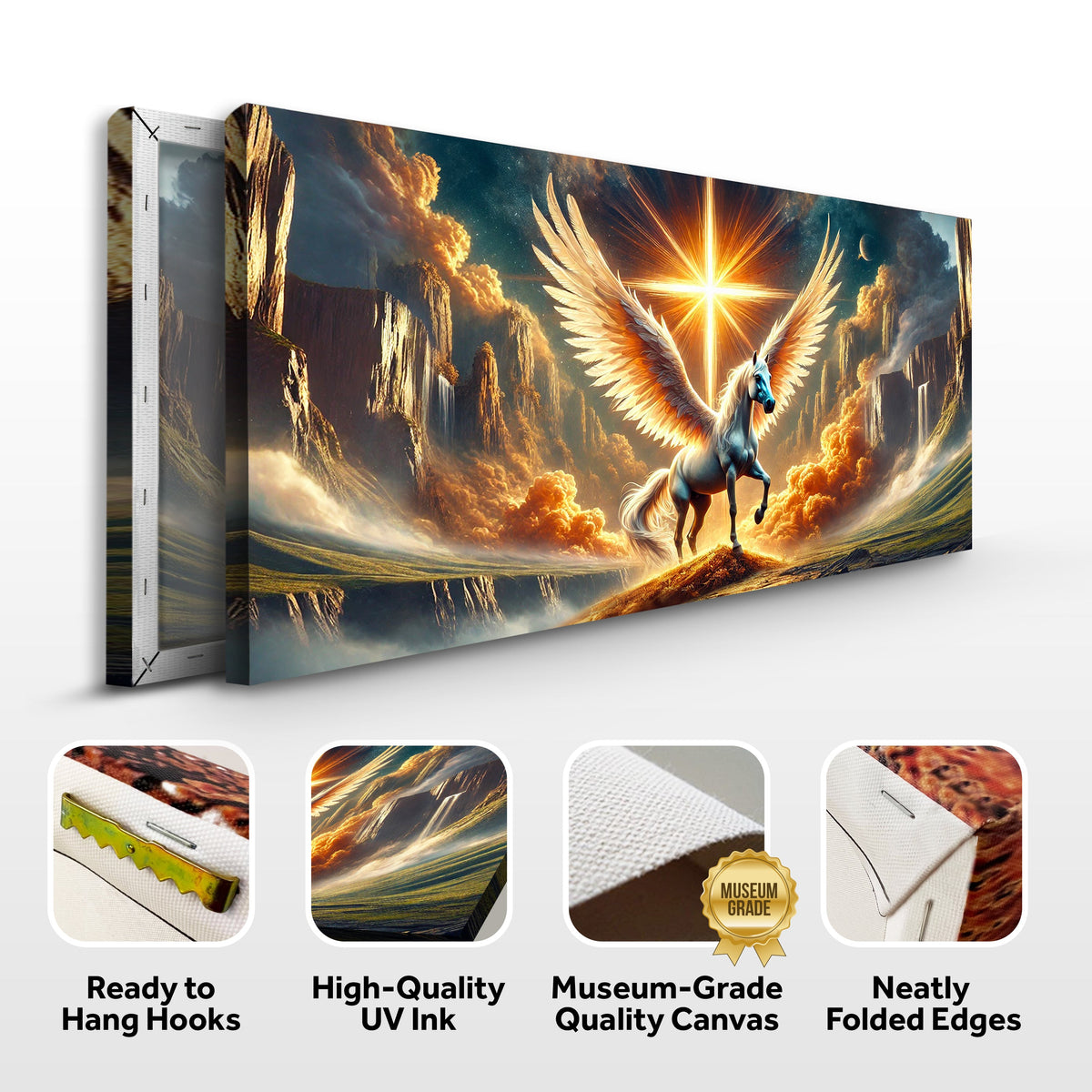 3D Horse Faith Wall Art V canvas by Tailored Canvases, view 7