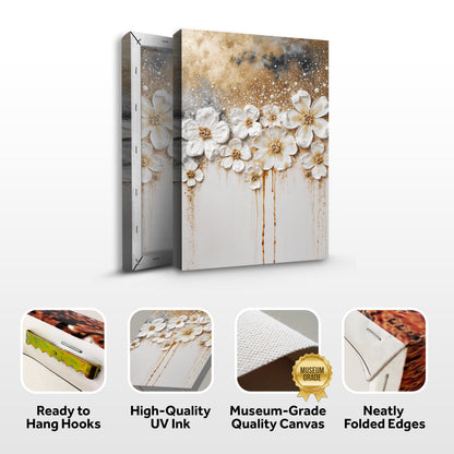 Gold Floral Wall Art by Tailored Canvases