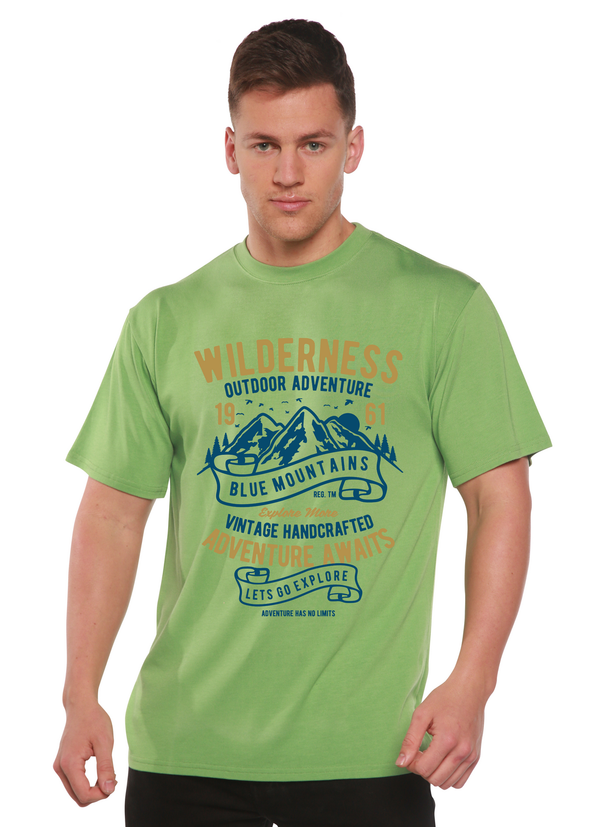 Wilderness men's bamboo graphic T-shirt – view 8
