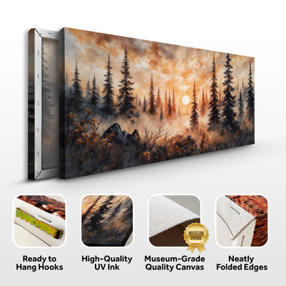 Rustic Forest Sunset Wall Art by Tailored Canvases