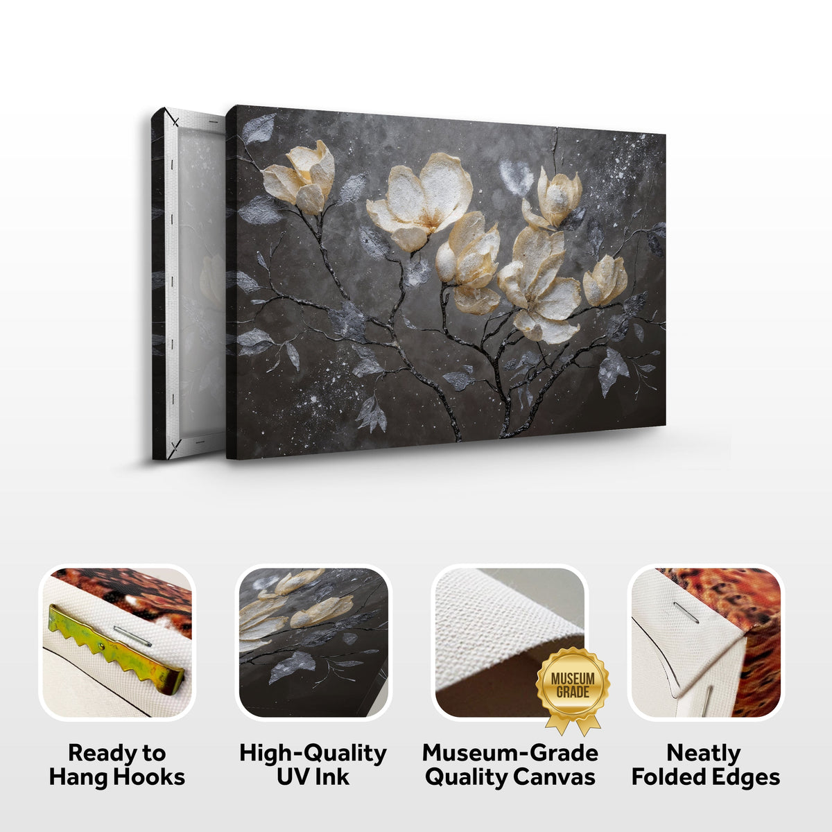 Midnight Magnolias Wall Art by Tailored Canvases