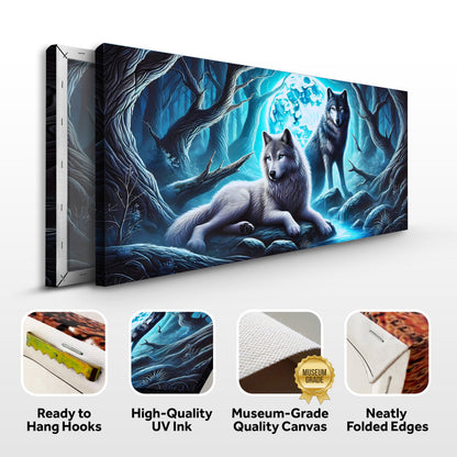 3D Wolves Wall Art canvas by Tailored Canvases, view 7