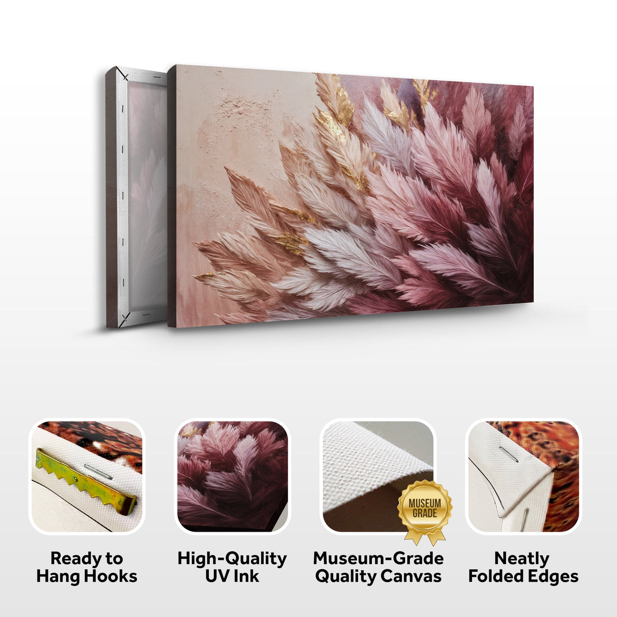 Feather Symphony Wall Art by Tailored Canvases