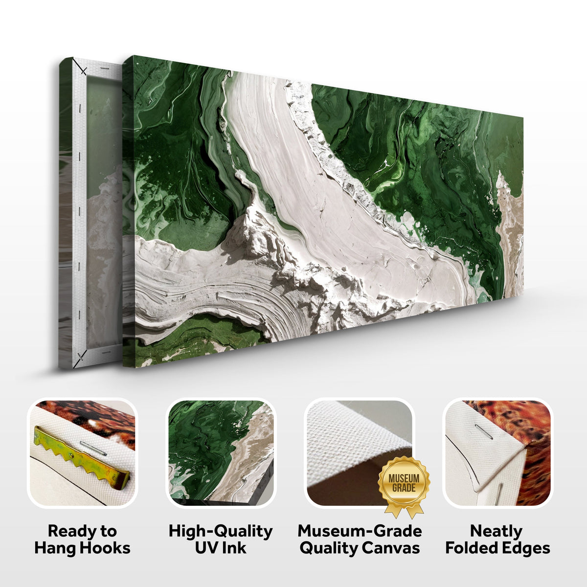 Green Rivers Abstract Wall Art IV by Tailored Canvases