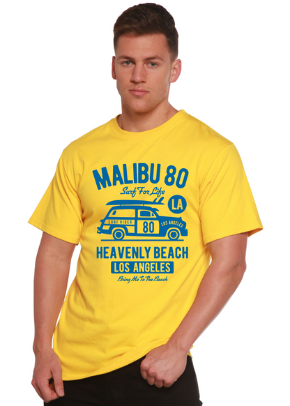Malibu 80 men's short sleeve graphic T-shirt in bamboo viscose and organic cotton