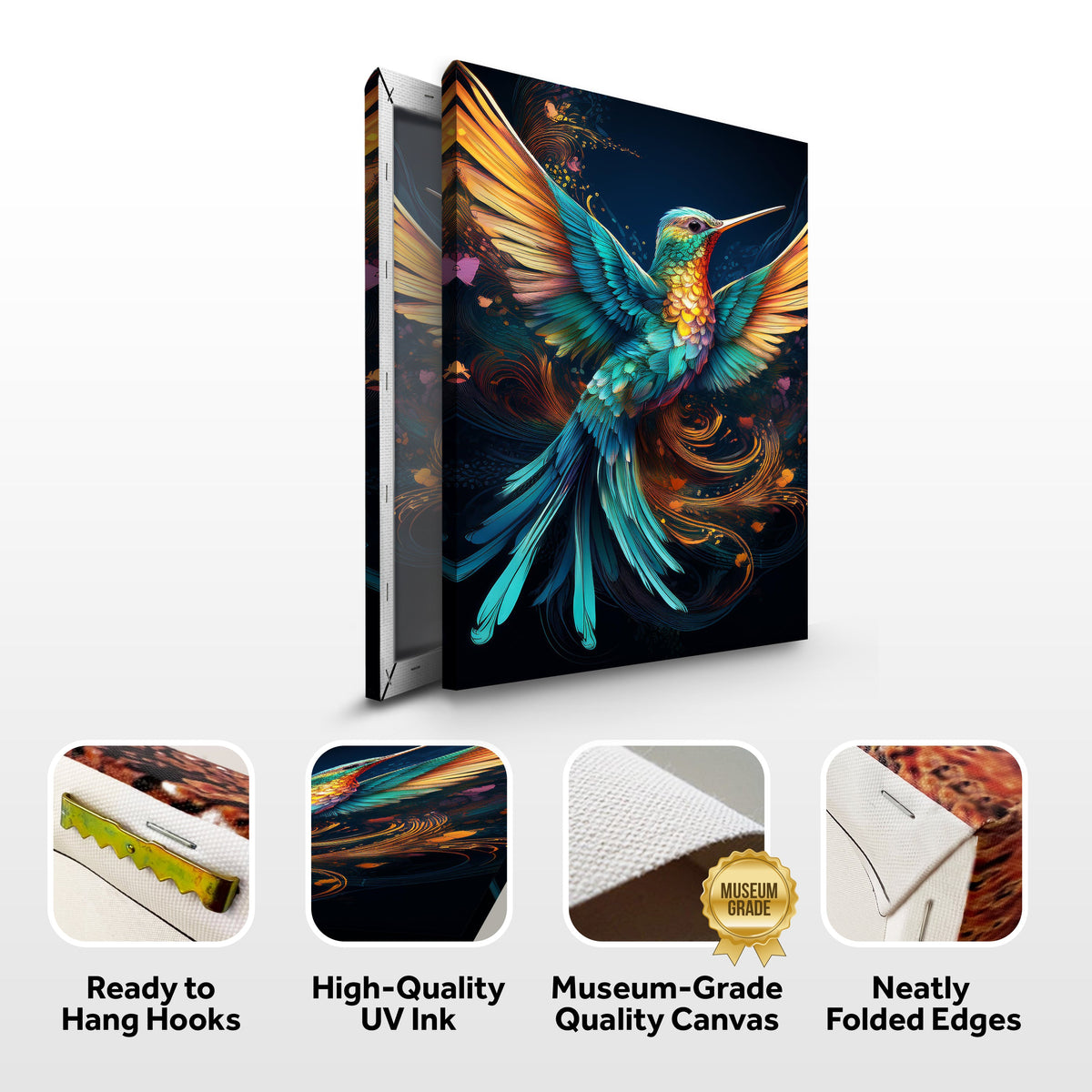 Humming Bird Abstract Wall Art II by Tailored Canvases
