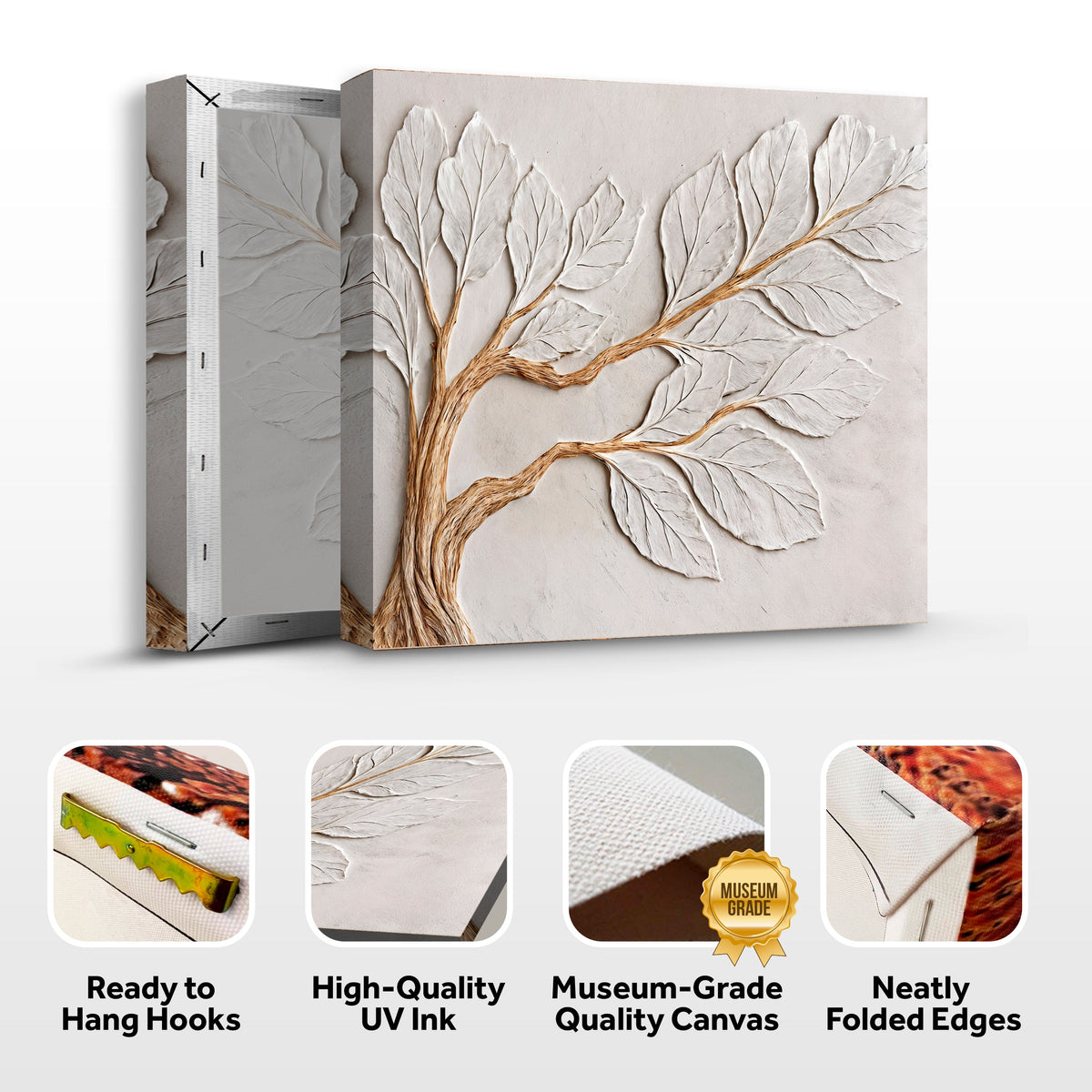 Calm In Ivory Clay Wall Art by Tailored Canvases
