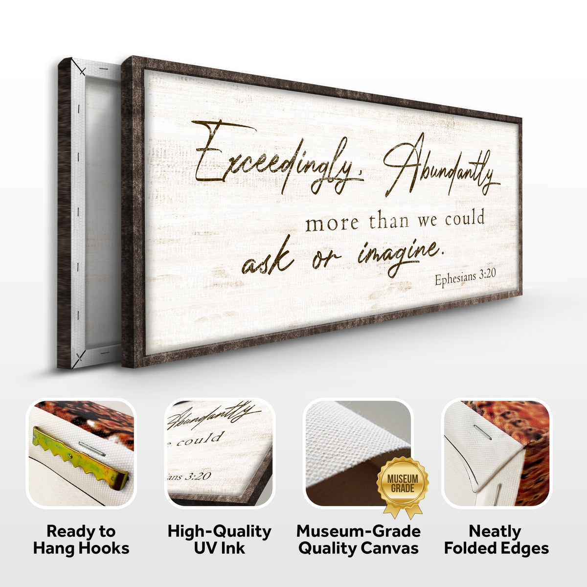 Exceedingly, Abundantly More Than We Could Ask Or Imagine Faith Sign IV by Tailored Canvases