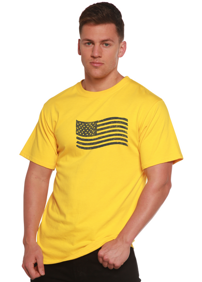 American Flag men's bamboo graphic T-shirt – view 7