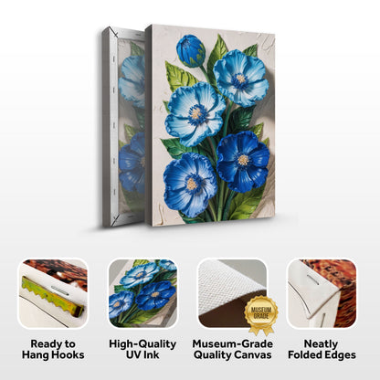Blue Blossom Bouquet Wall Art by Tailored Canvases