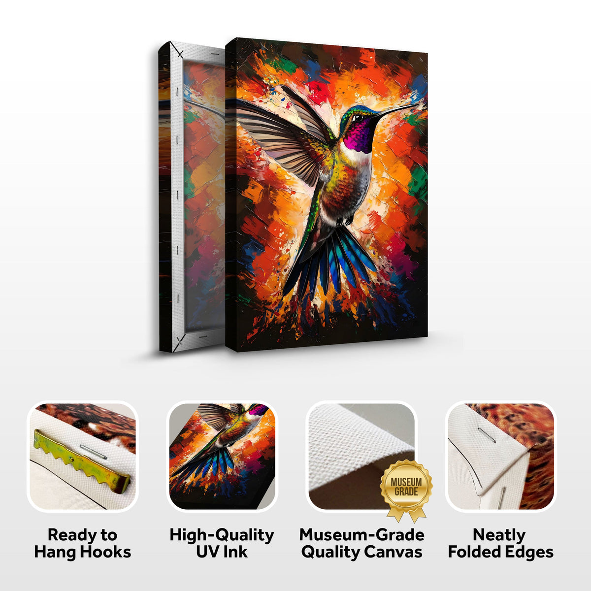 Humming Bird Abstract Wall Art by Tailored Canvases