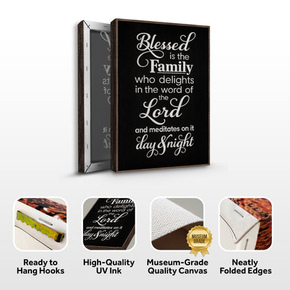 Blessed Is The Family Faith Sign II by Tailored Canvases
