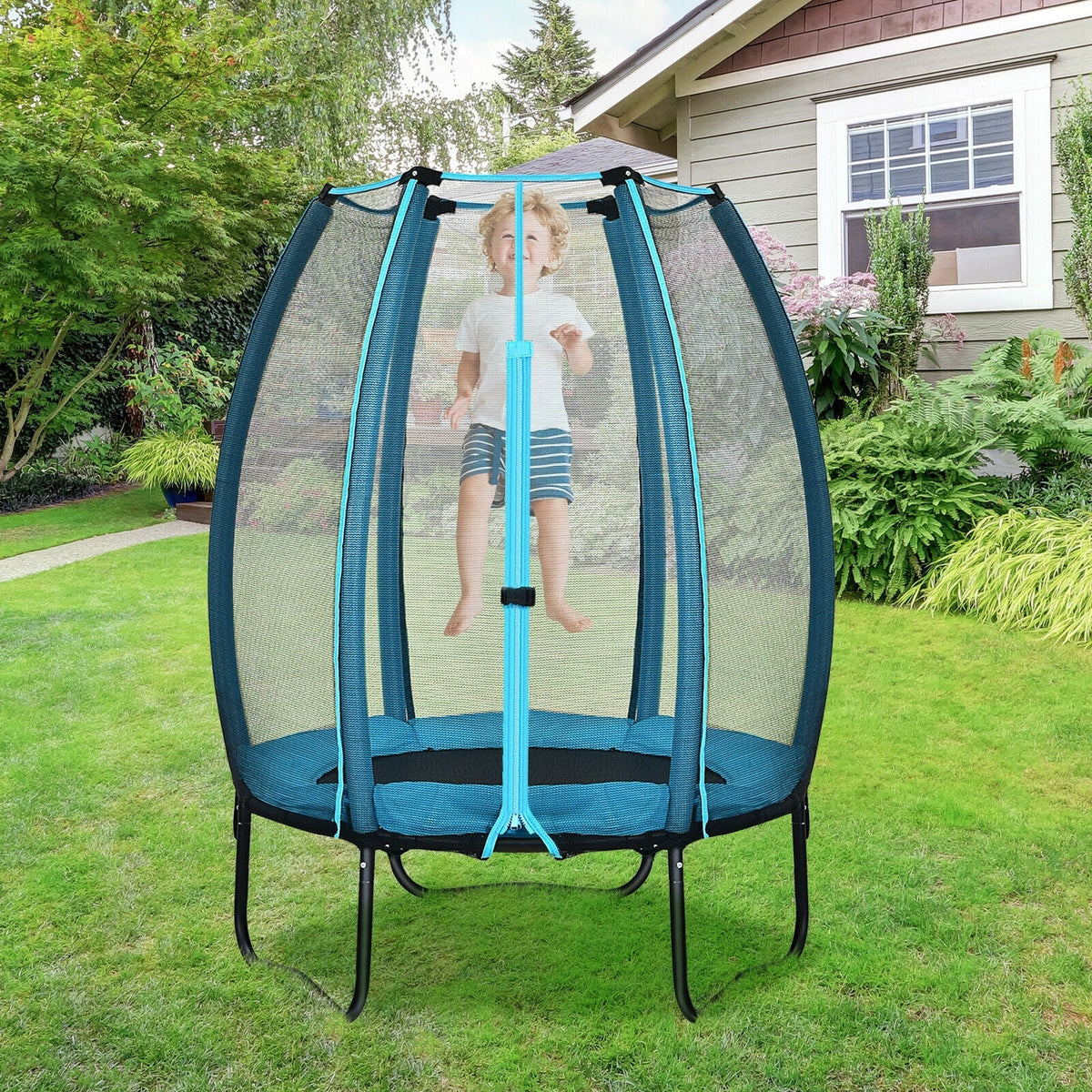 4 feet kids bounce trampoline in blue by GBruno Store, view 2