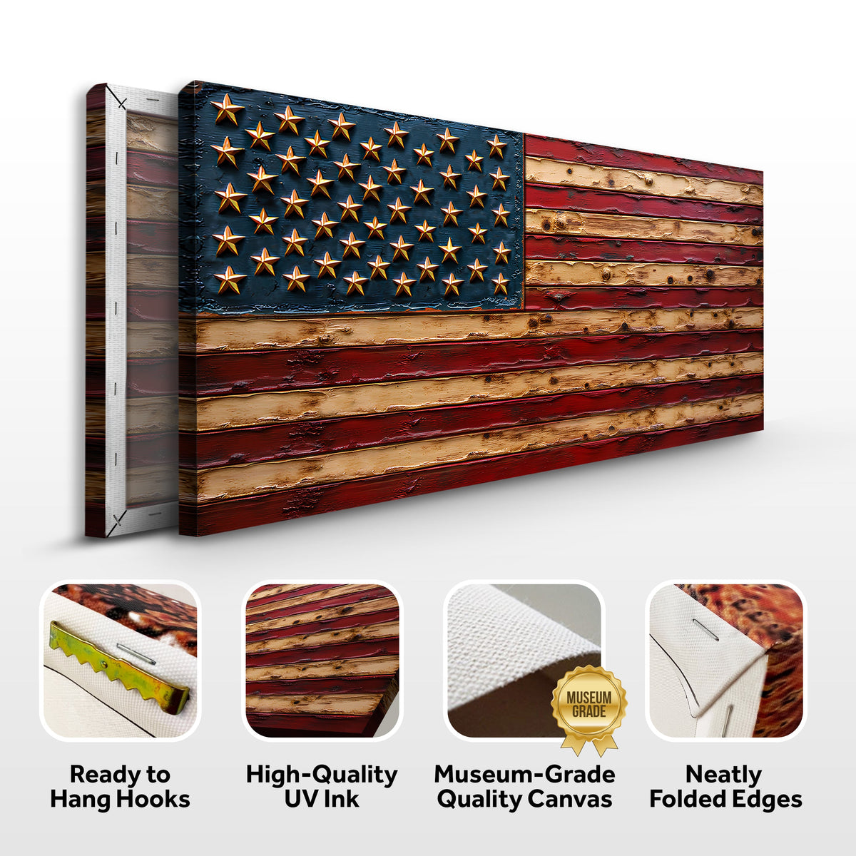 Old Glory American Flag Wall Art by Tailored Canvases