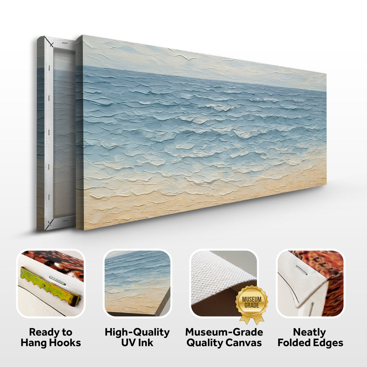 Serene Ocean Wave Coastal Wall Art VI by Tailored Canvases
