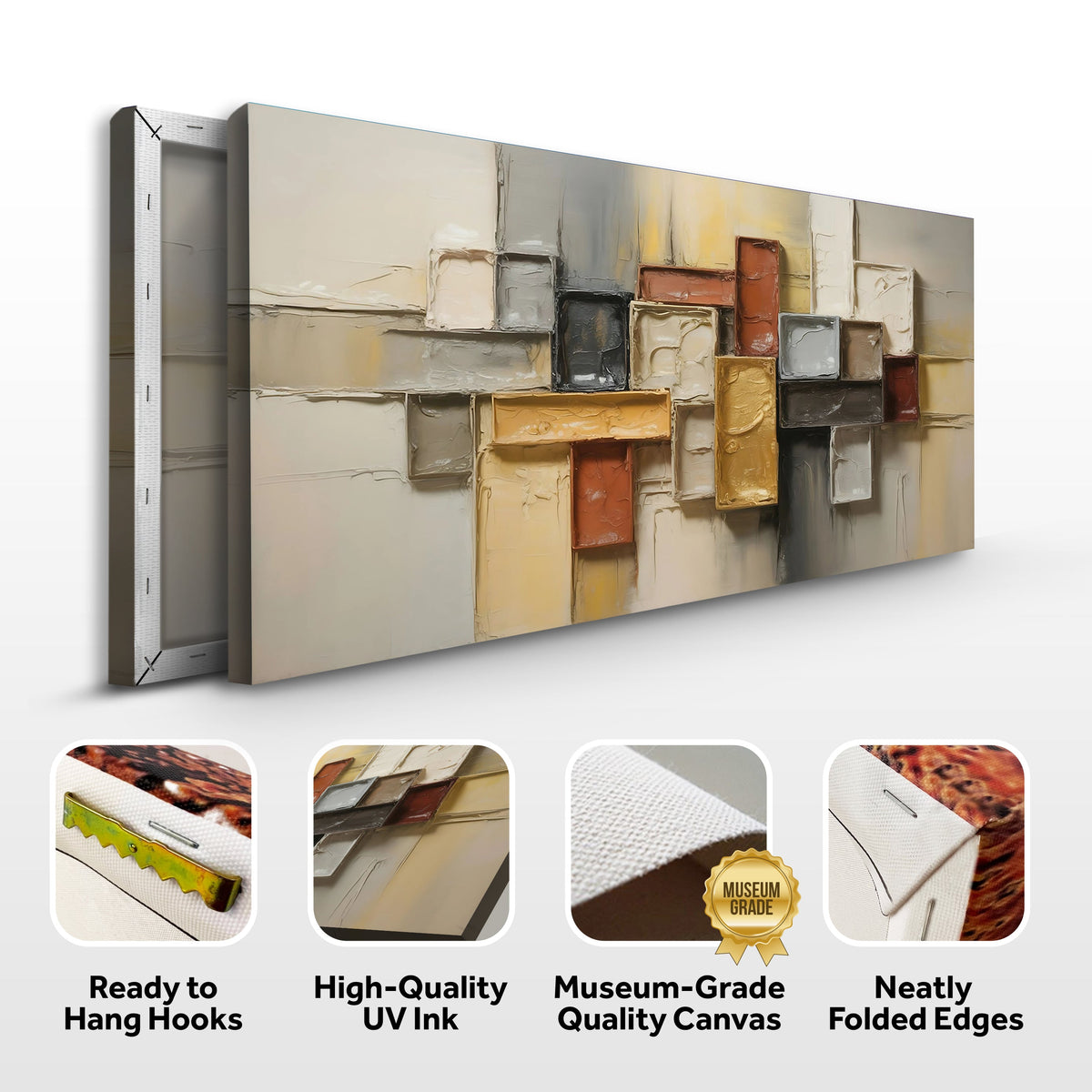 Shape Pattern Minimalist Abstract Wall Art by Tailored Canvases