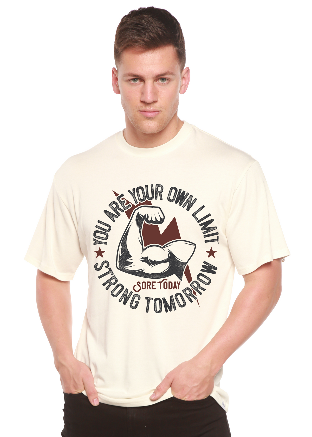 Strong Tomorrow men's bamboo graphic T-shirt – view 2