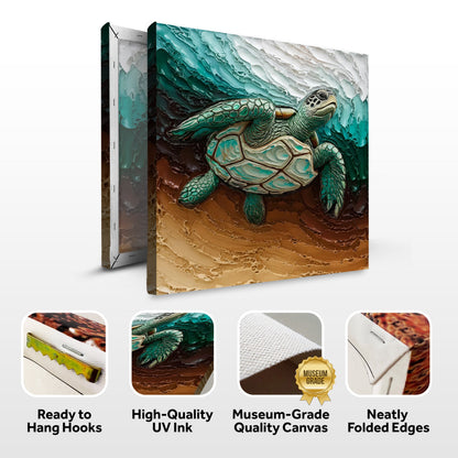 3D Turtle Wall Art canvas by Tailored Canvases, view 7