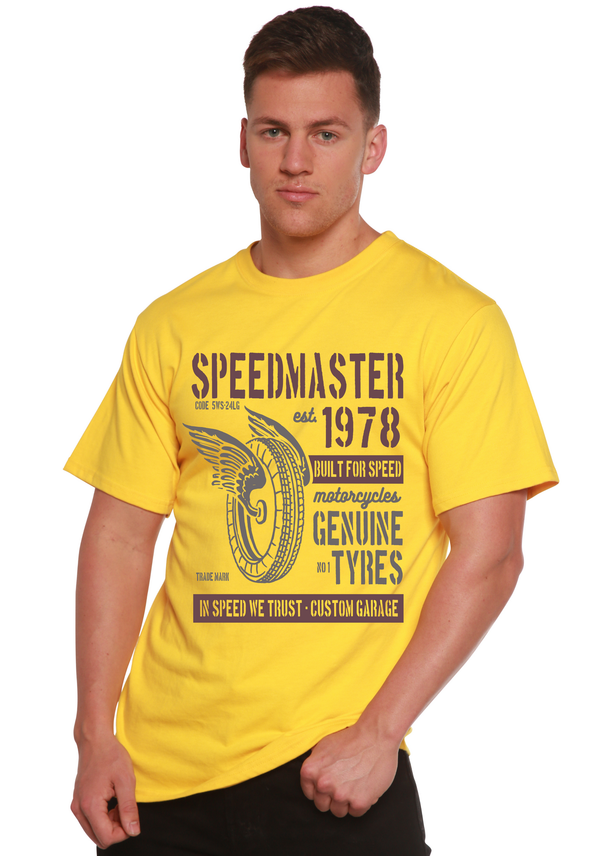 Speed Master men's bamboo graphic T-shirt – view 5