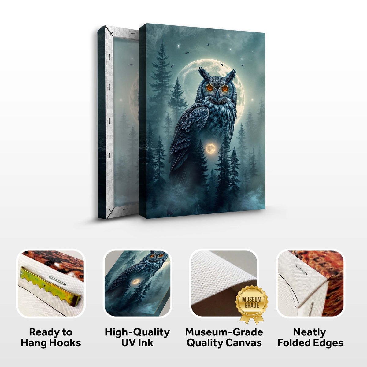 Owl Double Exposure Wall Art II by Tailored Canvases