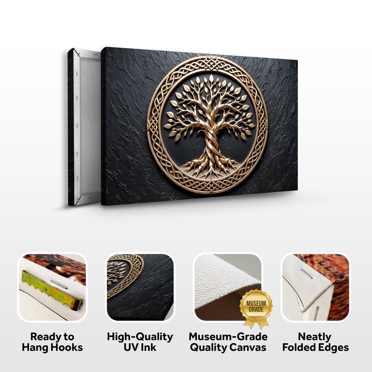 3D Celtic Tree of Life Wall Art V canvas by Tailored Canvases, view 8