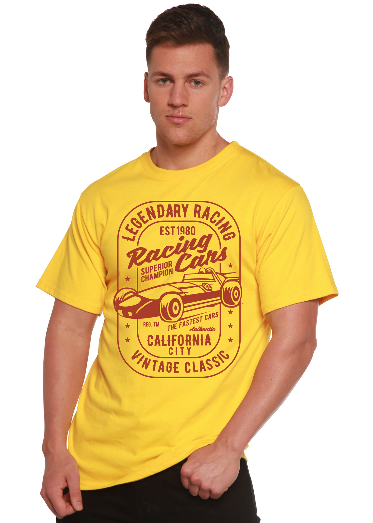 Legendary Racing Cars men's bamboo graphic T-shirt – view 6