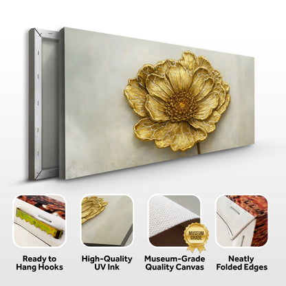 Golden Dandelion Minimalist Abstract Wall Art VI by Tailored Canvases