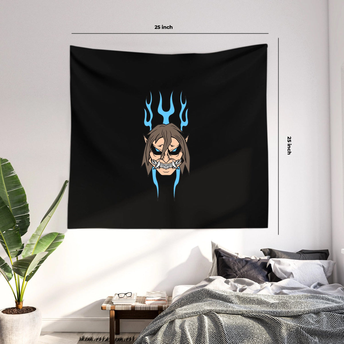 Small 25 x 25 inch sublimation printed polyester wall tapestry