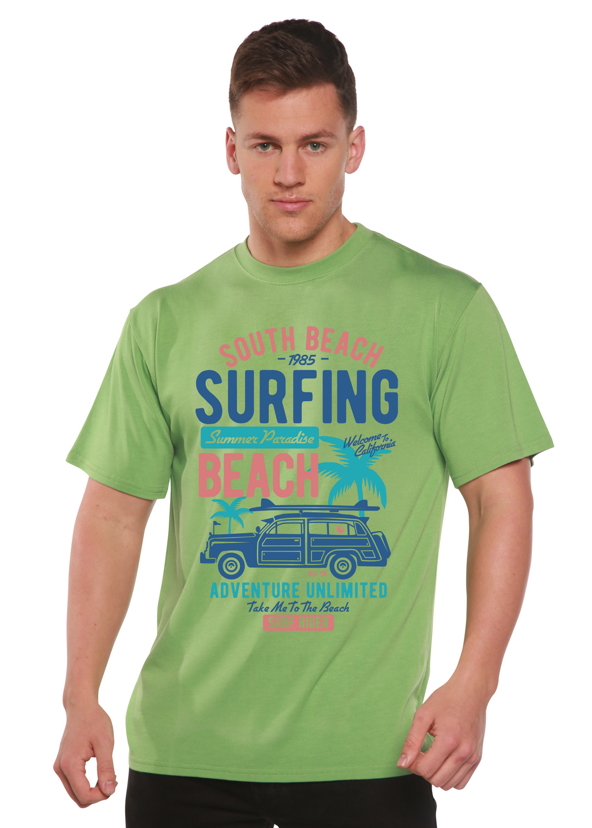 South Beach men's bamboo graphic T-shirt – view 2