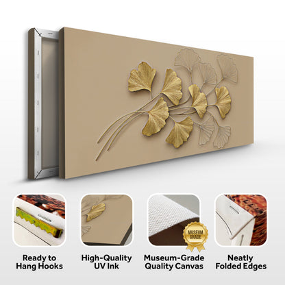 Golden Botanical Wall Art by Tailored Canvases