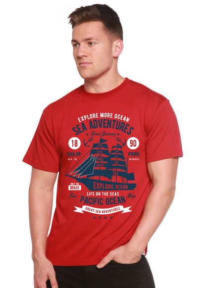 Sea Adventures men's bamboo graphic T-shirt – view 7