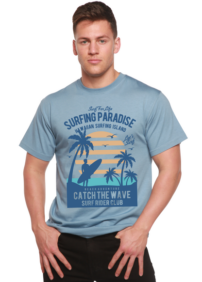 Surfing Paradise men's bamboo graphic T-shirt – view 9