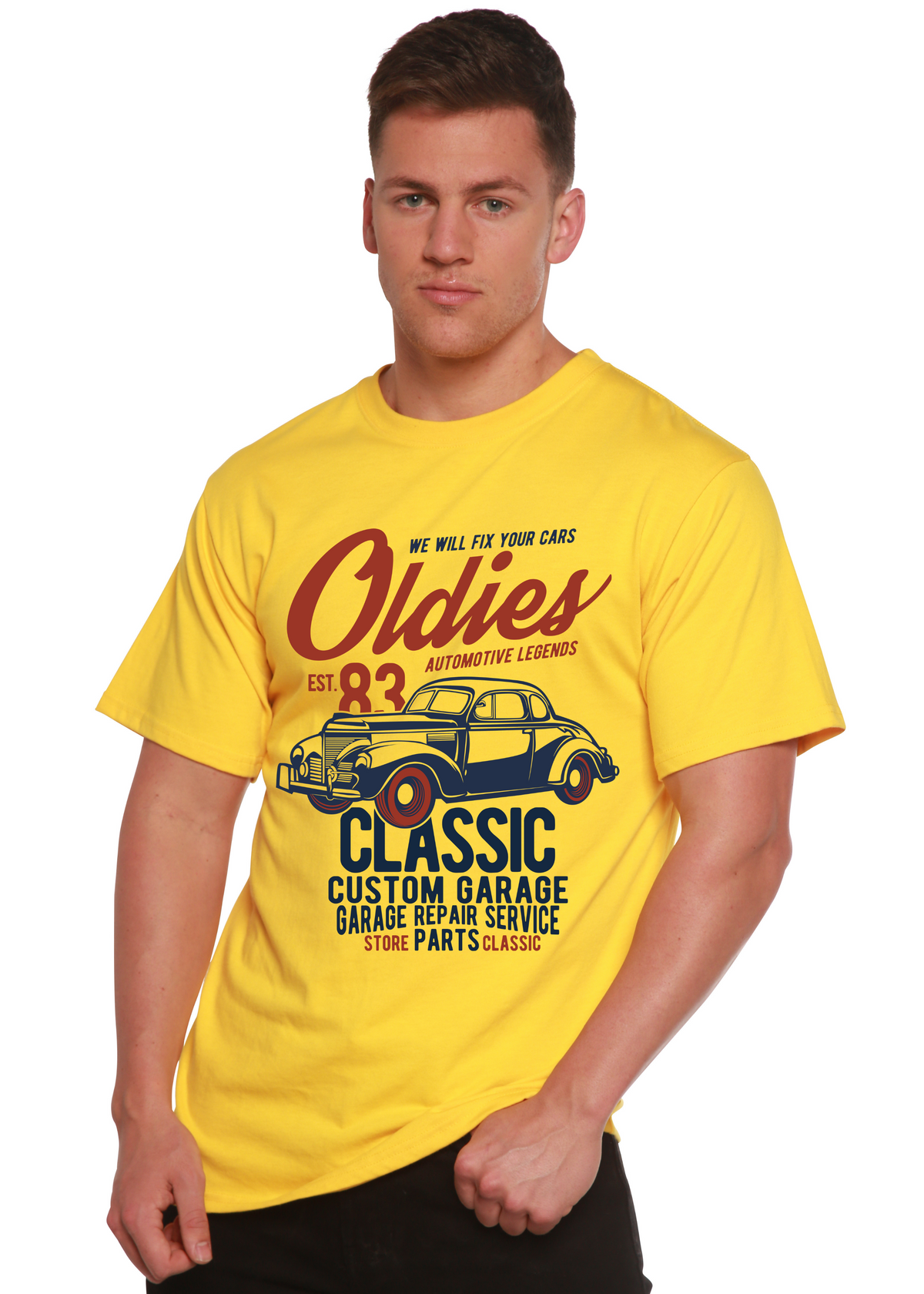 Oldies men's bamboo graphic T-shirt – view 4